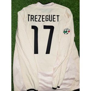 Trezeguet Juventus 2003 2004 Away Soccer Jersey Shirt L